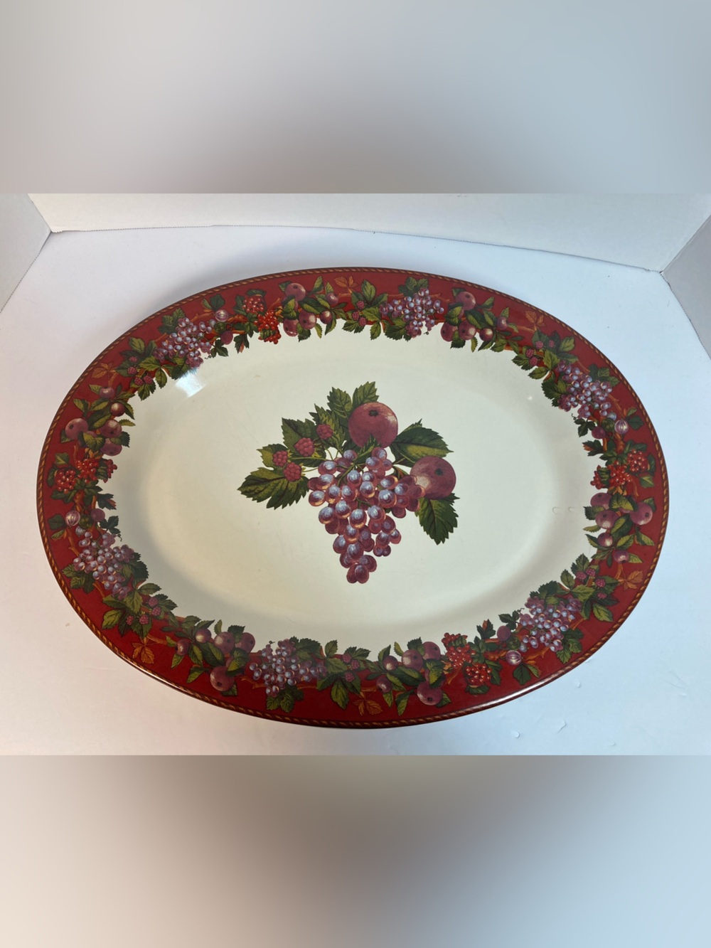 Vintage Raymond Waites “Cornucopia” Serving Platter•Certified International Corp